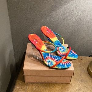 RAINBOW 🌈 TYE DYE CLEAR HEAL WEDGES
